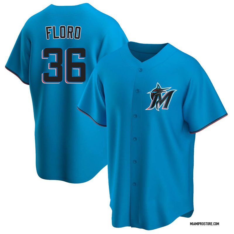 Dylan Floro Youth Miami Marlins Alternate Jersey Blue Replica